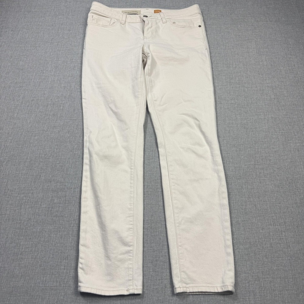 Pilcro And The Letterpress Jeans Womens 29 White Skinny Slim 29x32 High Rise